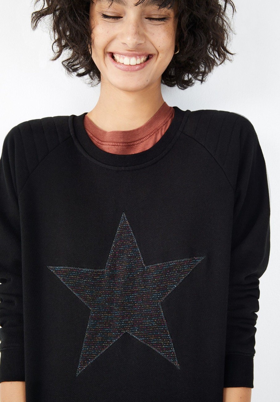 Online Star Biker Sweatshirt Black Multi