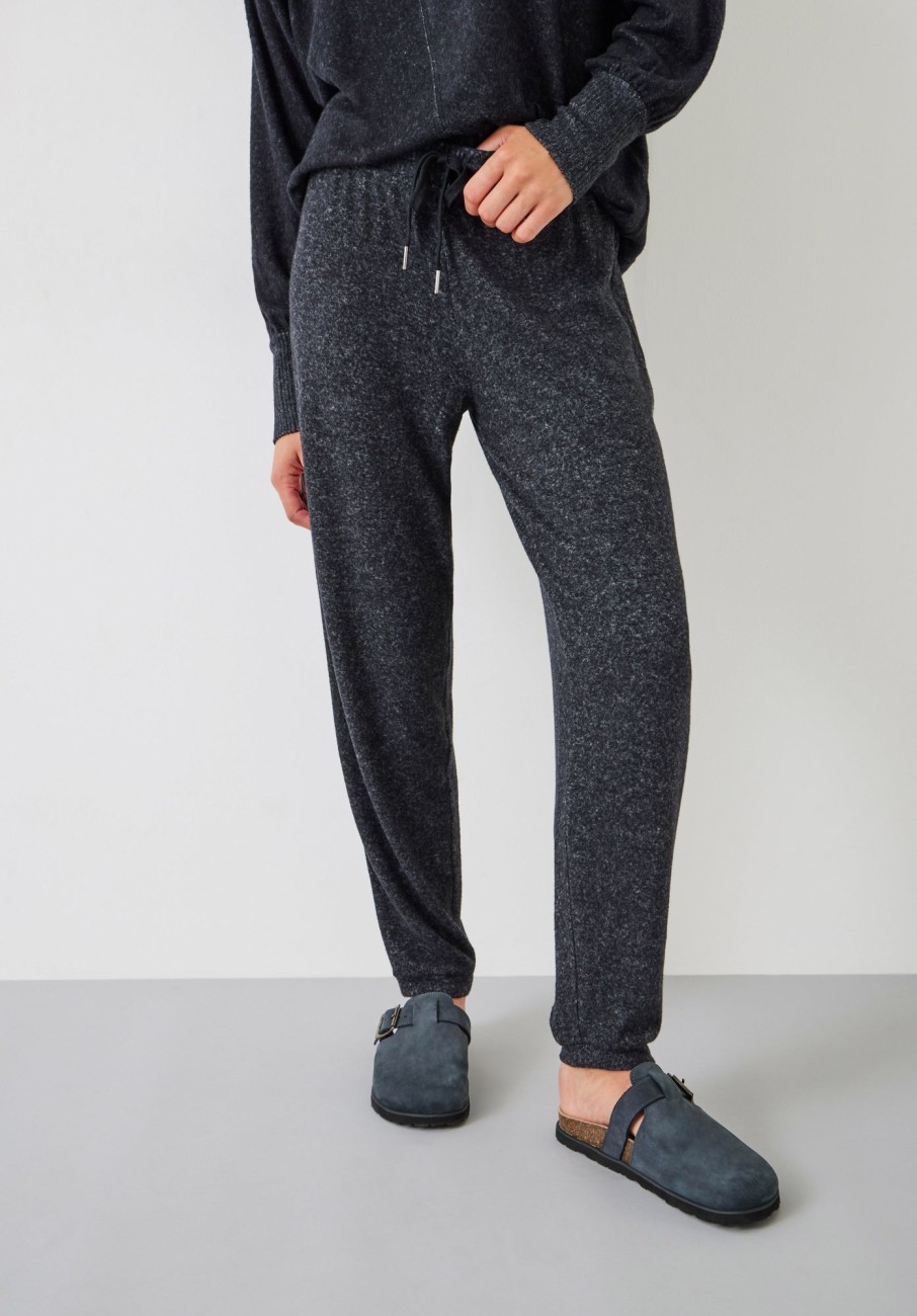 New Elle Supersoft Relaxed Joggers Charcoal Marl