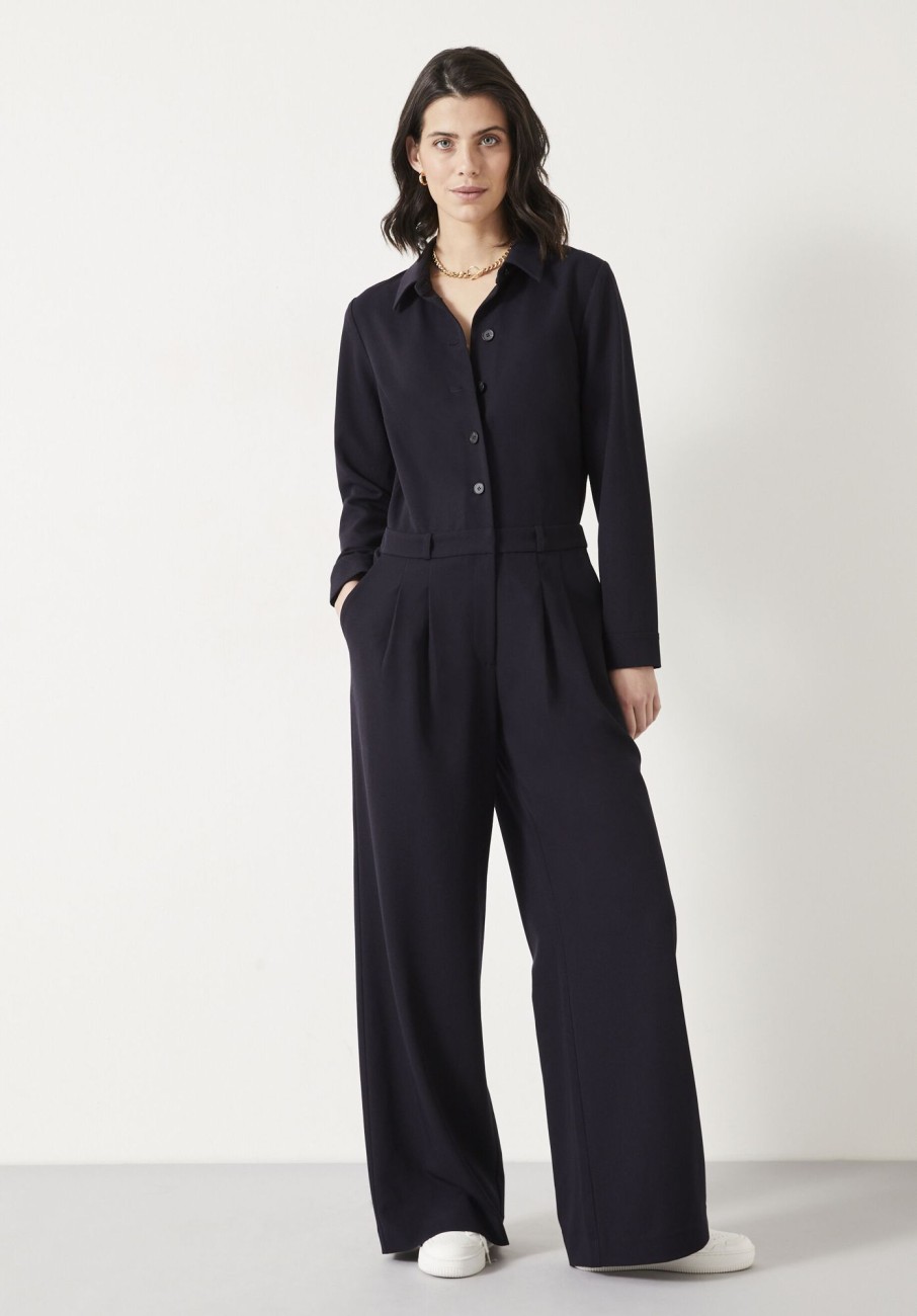 Hot Elora Relaxed Tailored Jumpsuit Midnight Navy