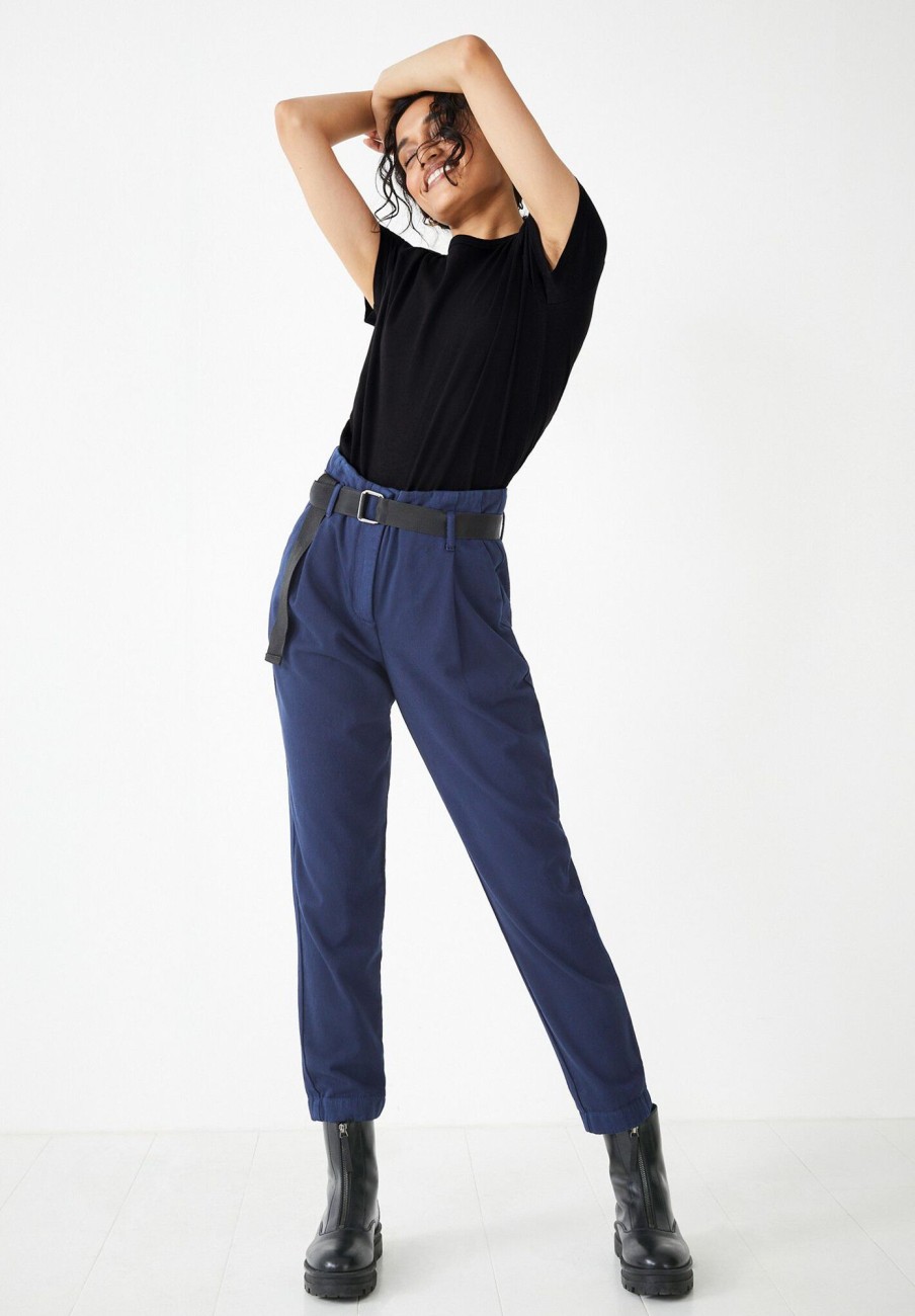 Online Sade Pleat Waist Trousers Midnight Navy