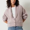 Wholesale Kinsley Shawl Collar Wool Blend Cardigan Soft Pink