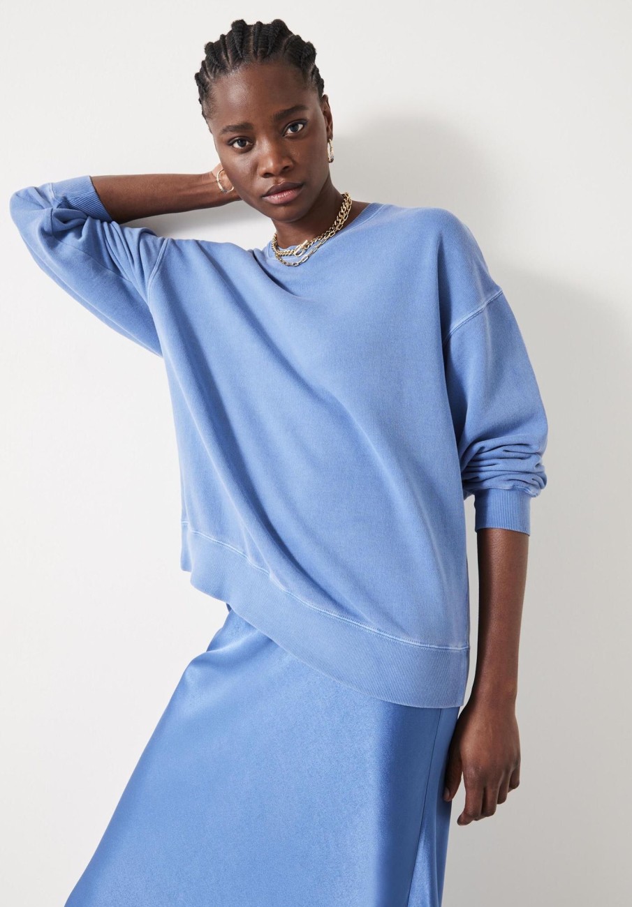 New Quaden Oversized Sweatshirt Mid Blue