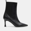 Online Leather Chelsea Stiletto Boots Black