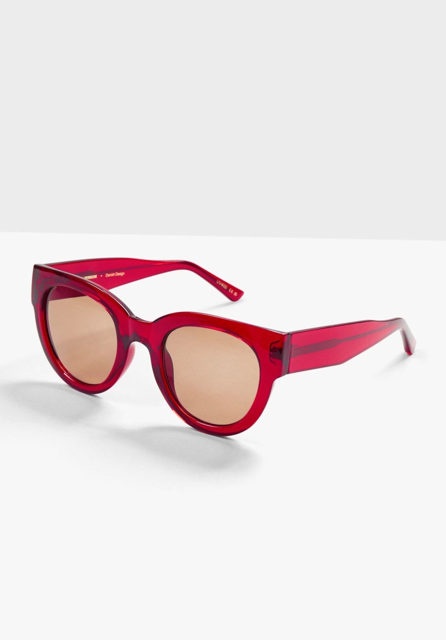 New A.Kjaerbede Lilly Sunglasses Red Transparent