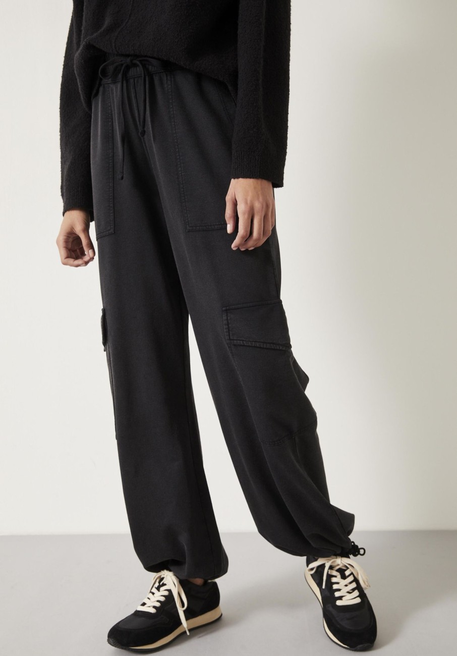 Online Shania Cargo Jersey Trousers Black Onyx