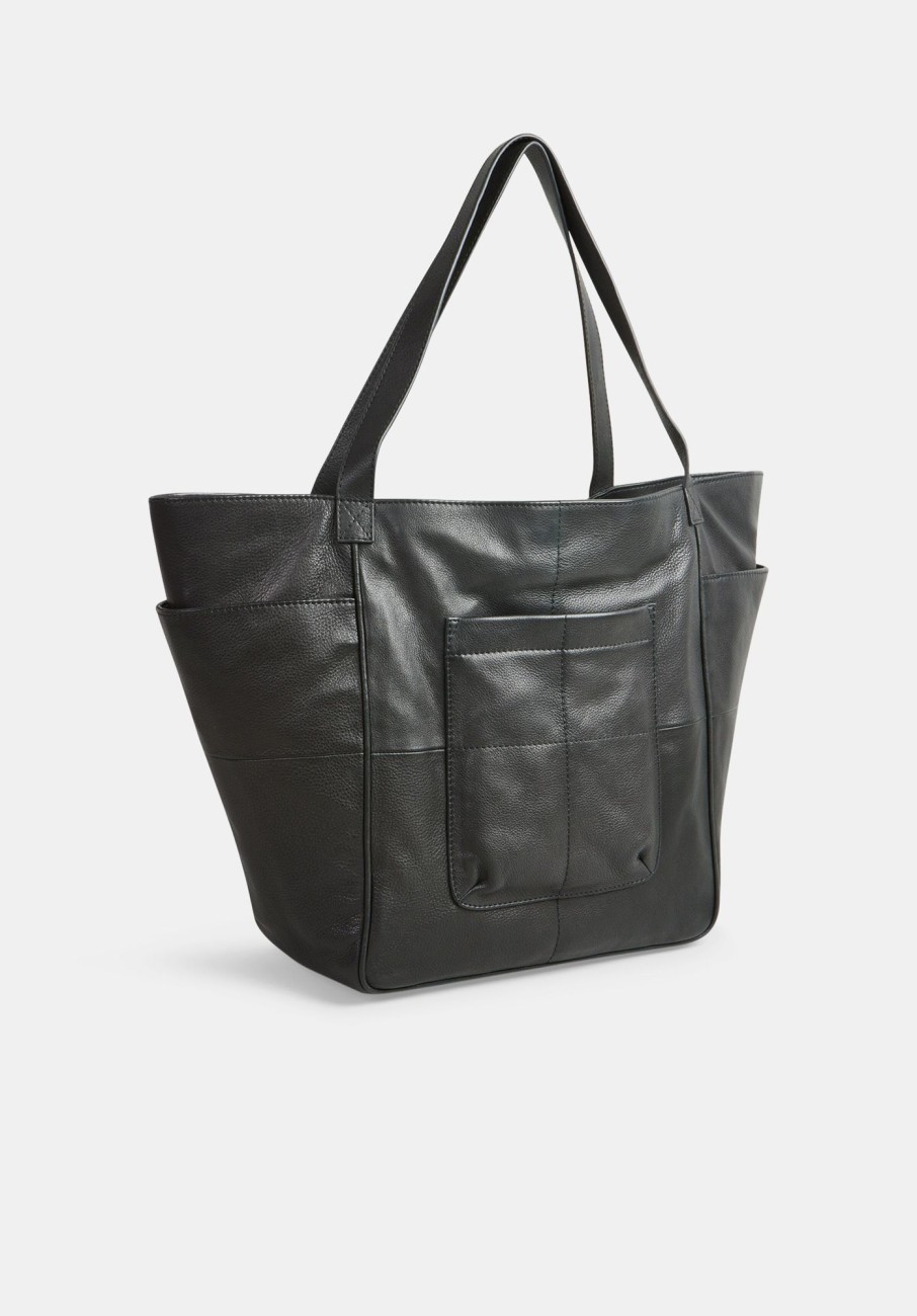 New Mariana Leather Tote Bag Black