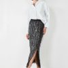 Clearance Naomi Sequin Skirt Black