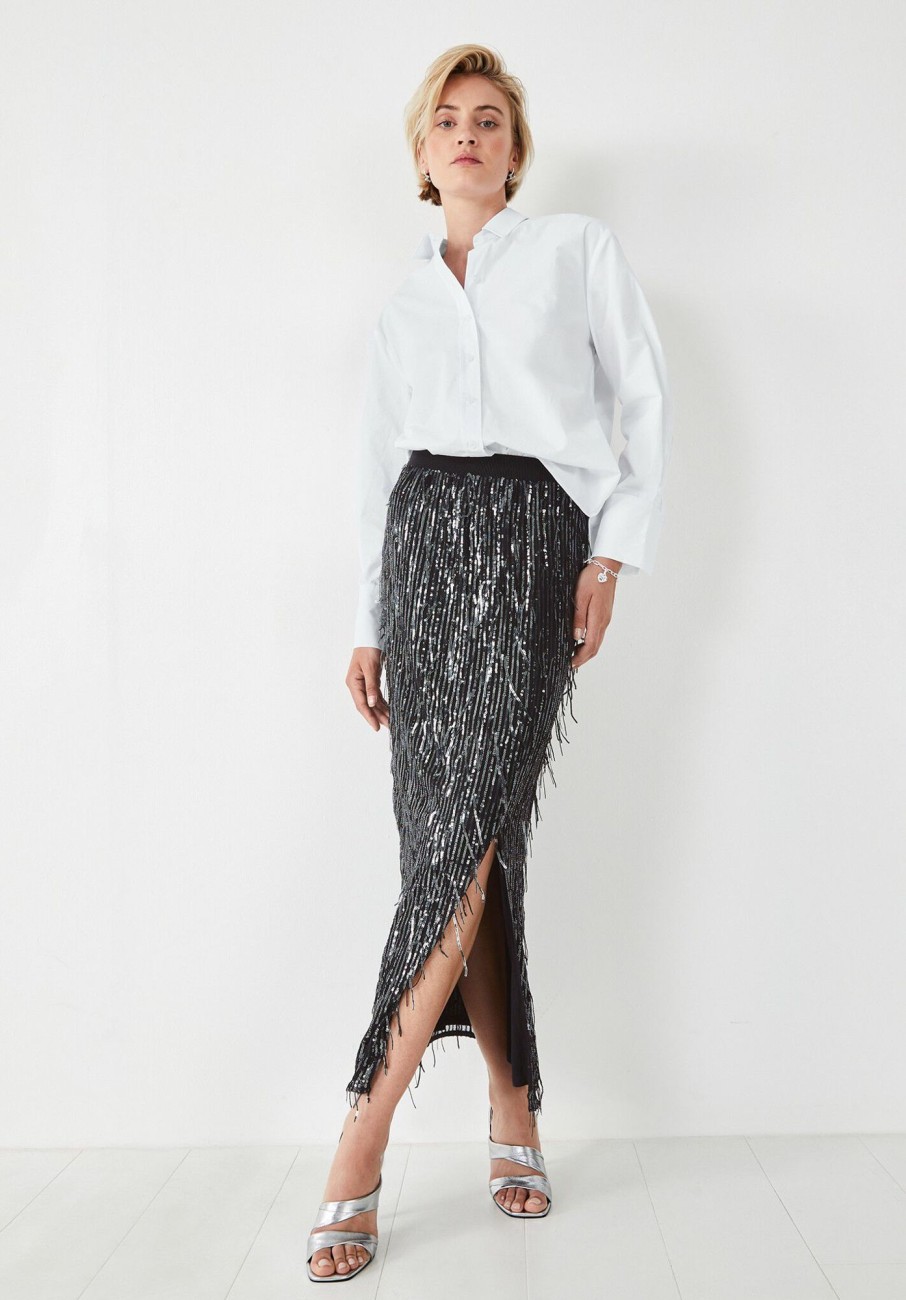 Clearance Naomi Sequin Skirt Black