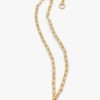 Wholesale Curated Paperclip Chain Necklace Gold