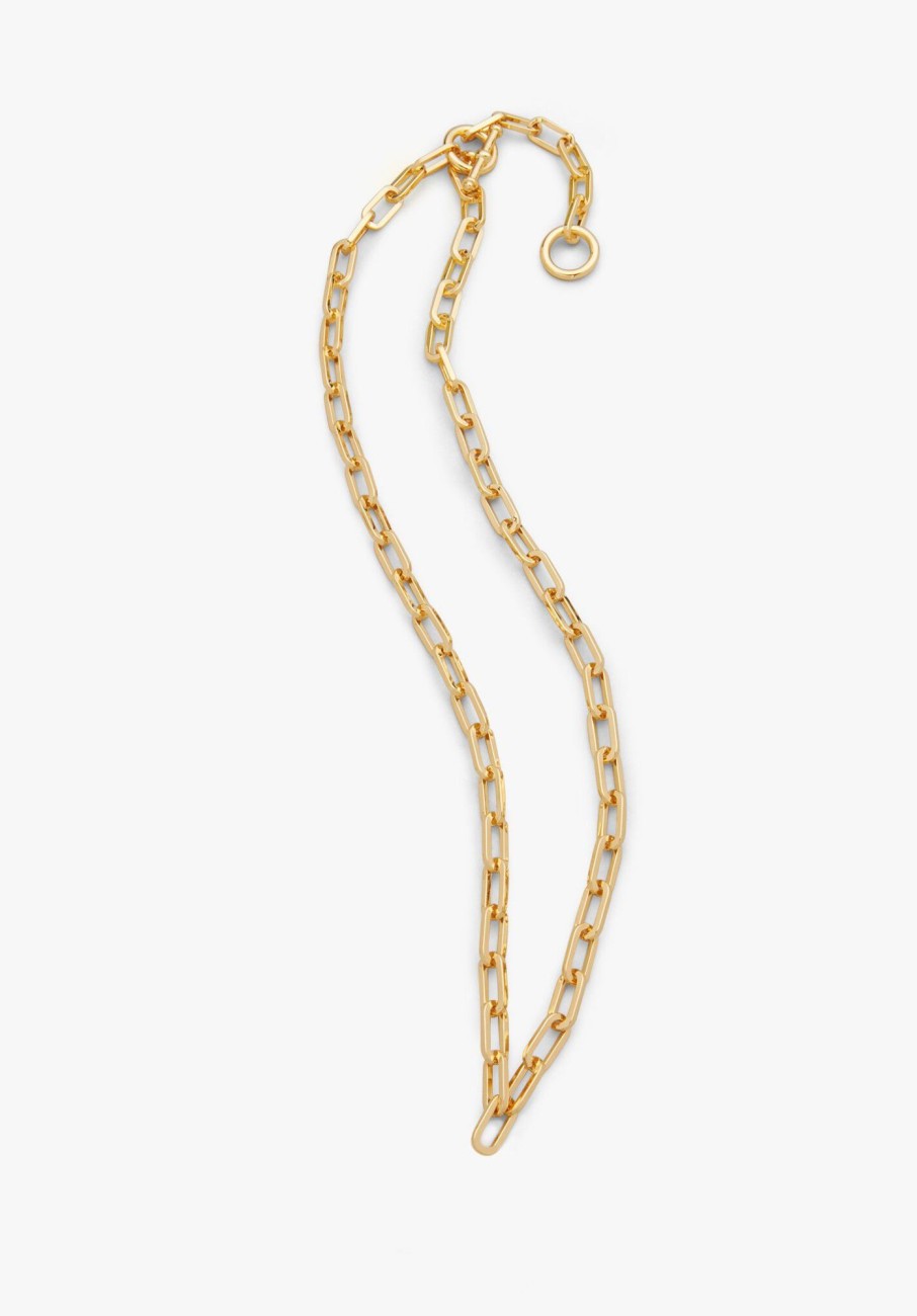 Wholesale Curated Paperclip Chain Necklace Gold