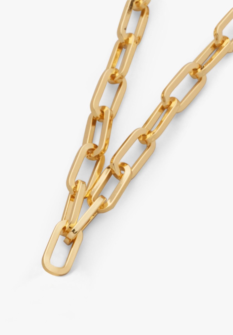 Wholesale Curated Paperclip Chain Necklace Gold