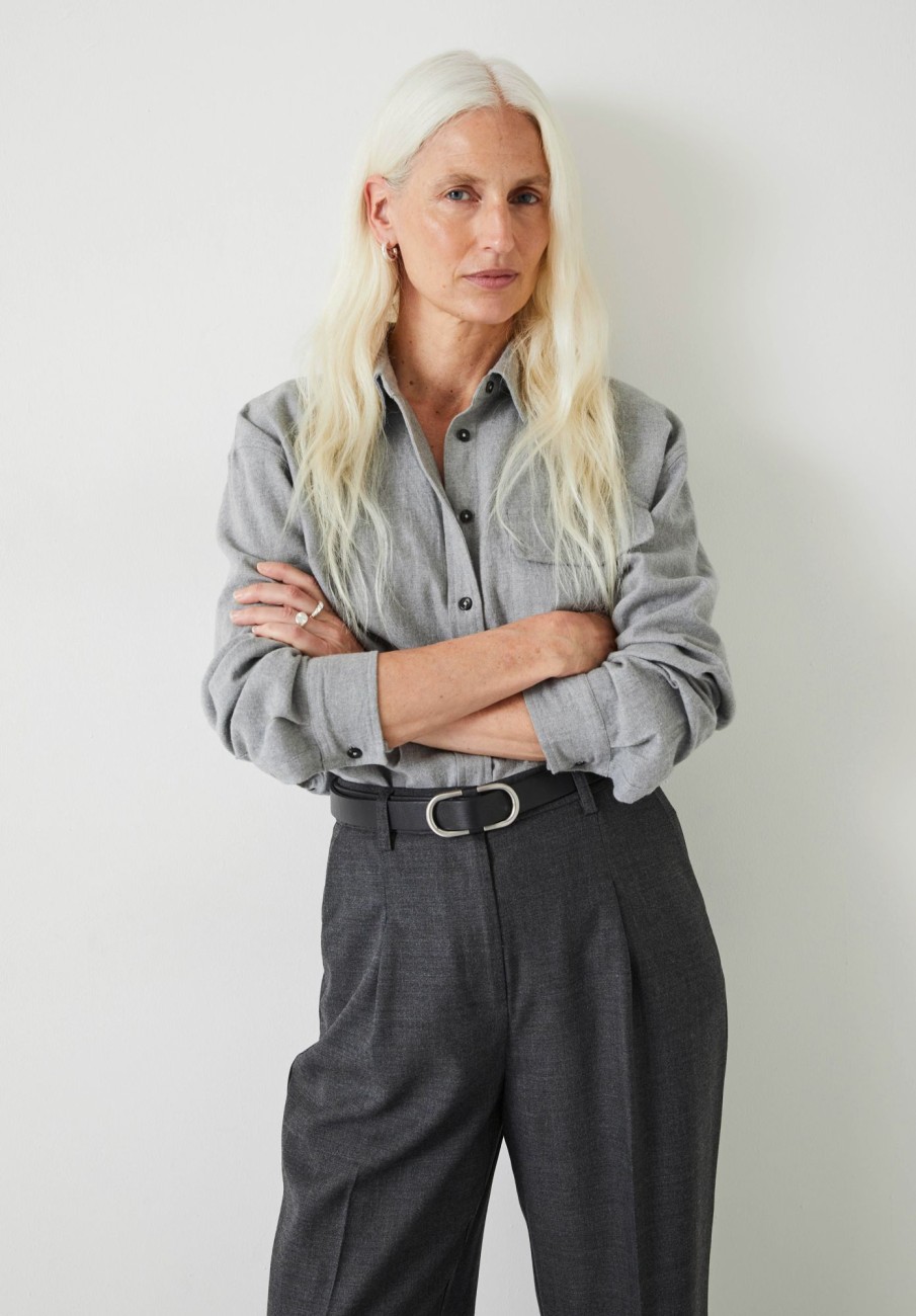 Wholesale Sariyah Tailored Shirt Grey Marl