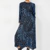 New Willow Midi Dress Patchwork Star Black/Blue