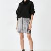 Wholesale Leni Leather Mini Skirt Gunmetal