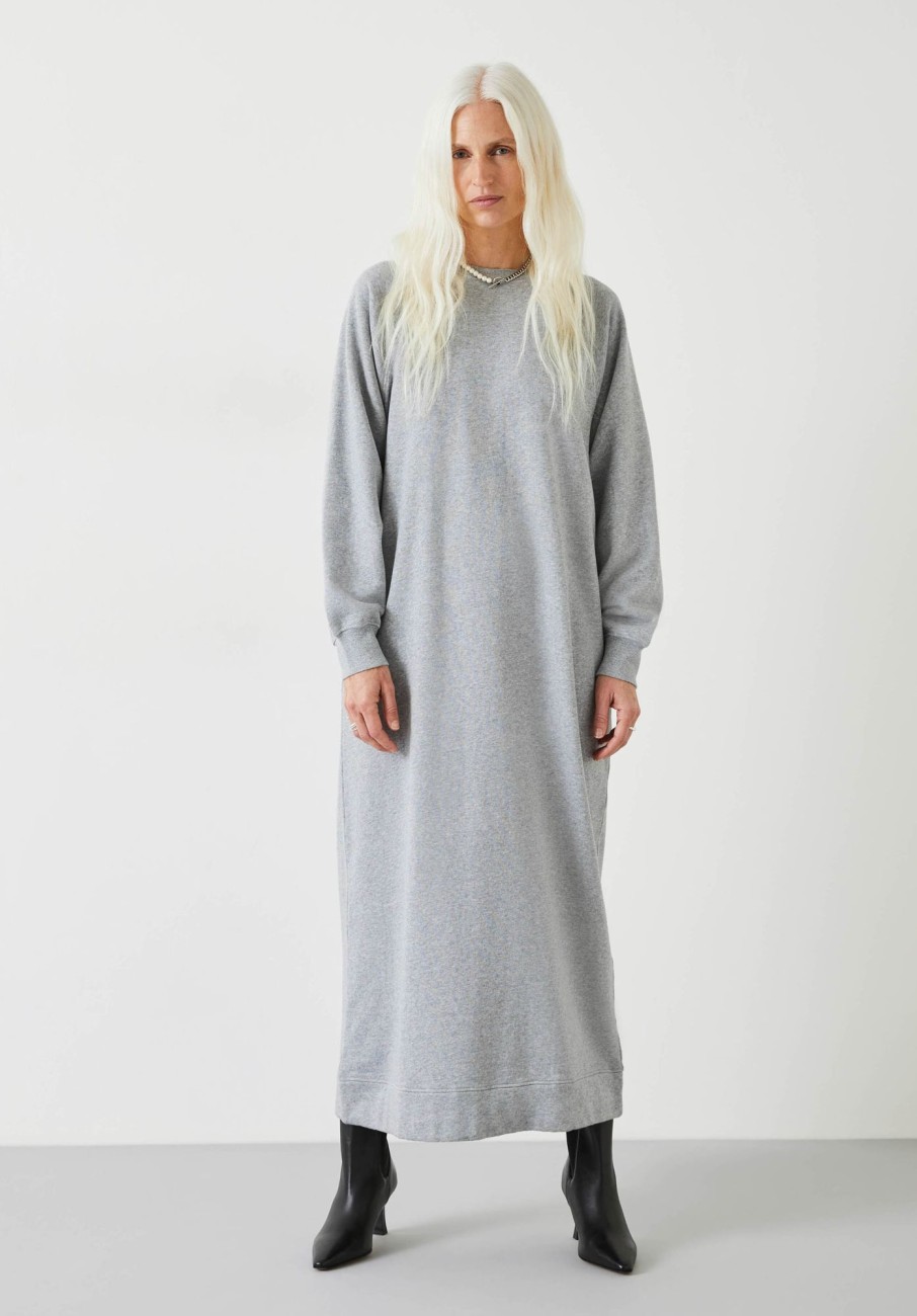 New Maya Sweatshirt Midaxi Dress Grey Marl