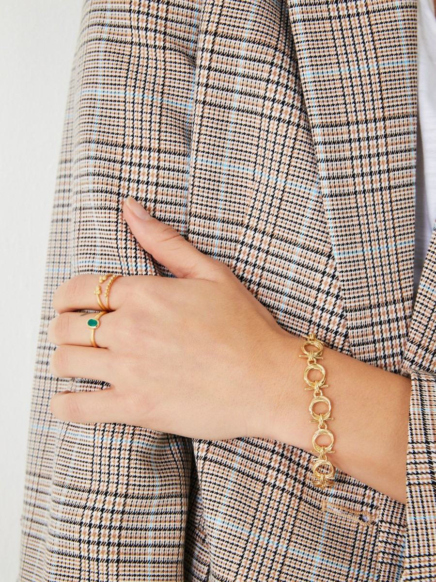 Hot Talia T-Bar Chain Bracelet Gold