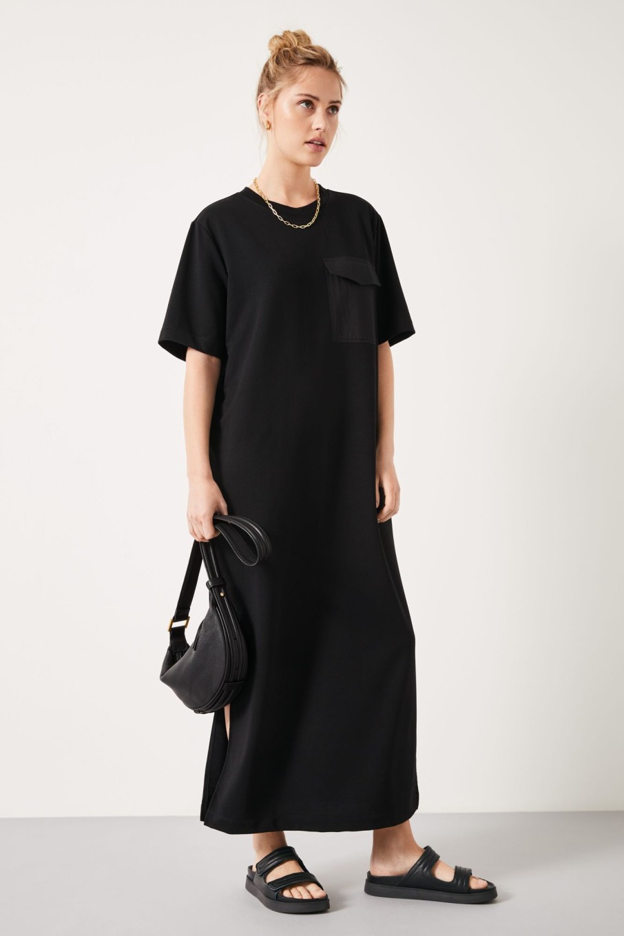 Best Steph Midi T-Shirt Dress Black