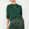 Hot Jessica Side Stripe Jumper Bright Green