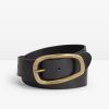 Hot Astrid Leather Buckle Belt Black