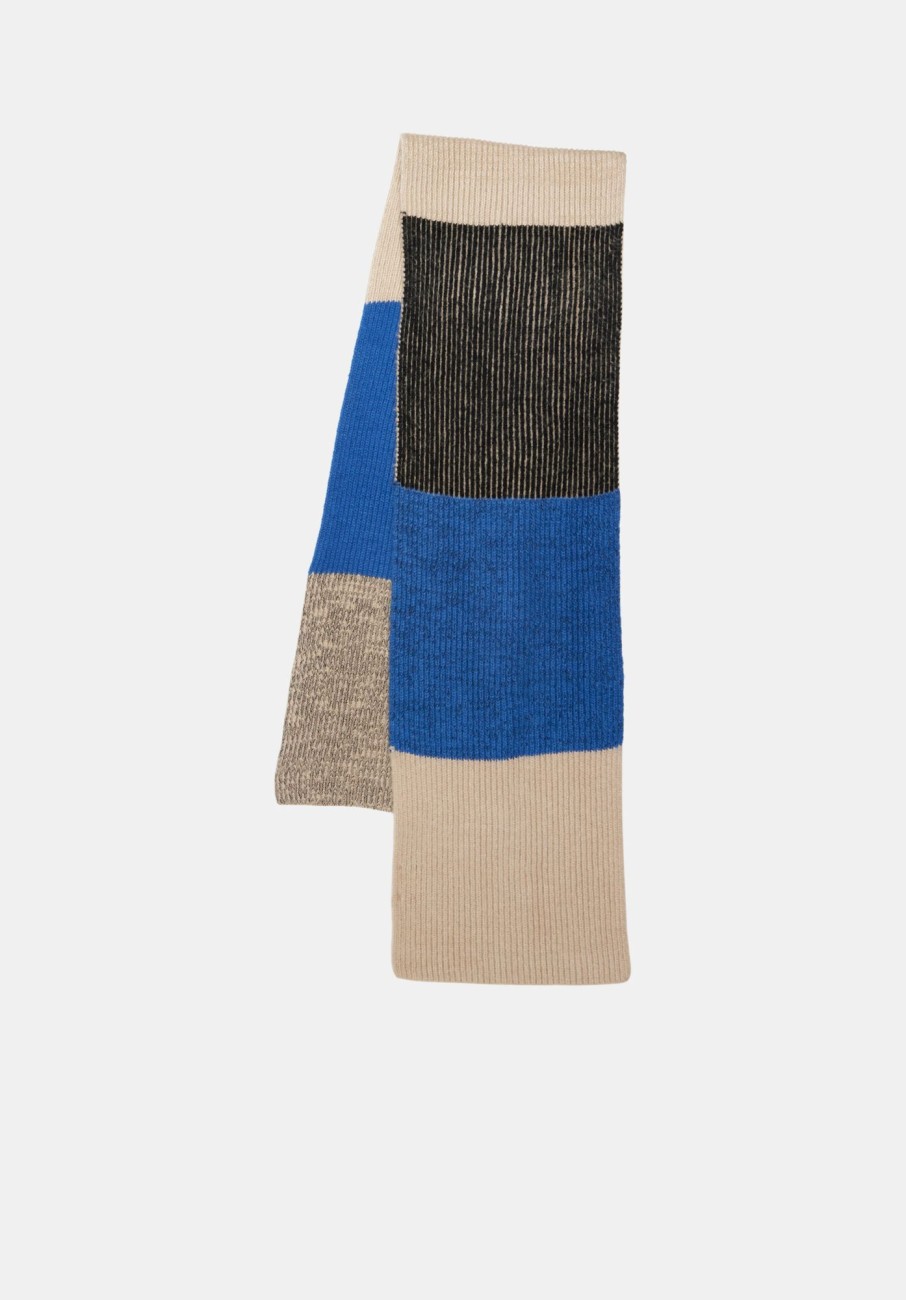 Clearance Margo Knitted Colourblock Scarf Multi Colour