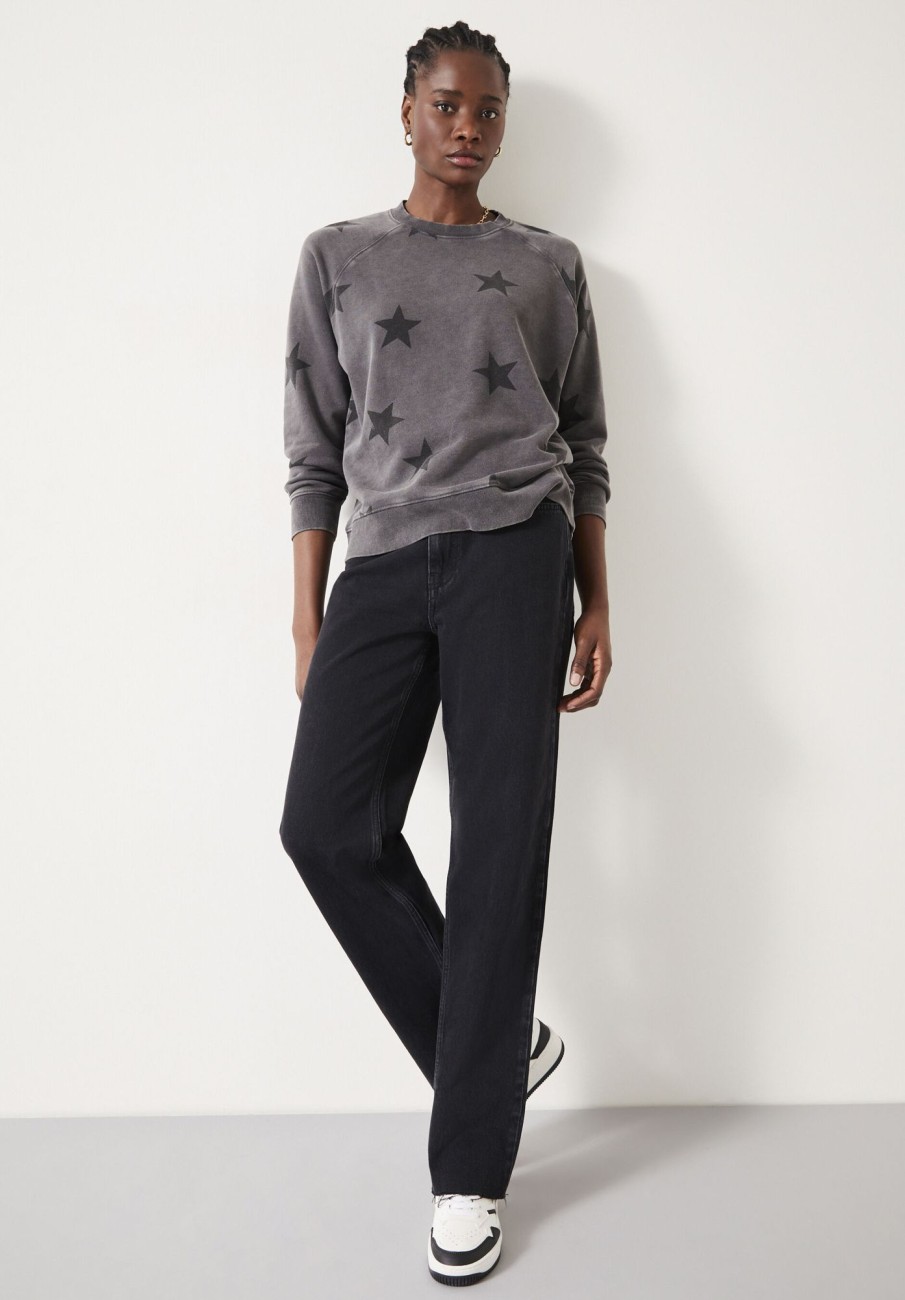 New Washed Star Oversized Sweatshirt Slate Grey