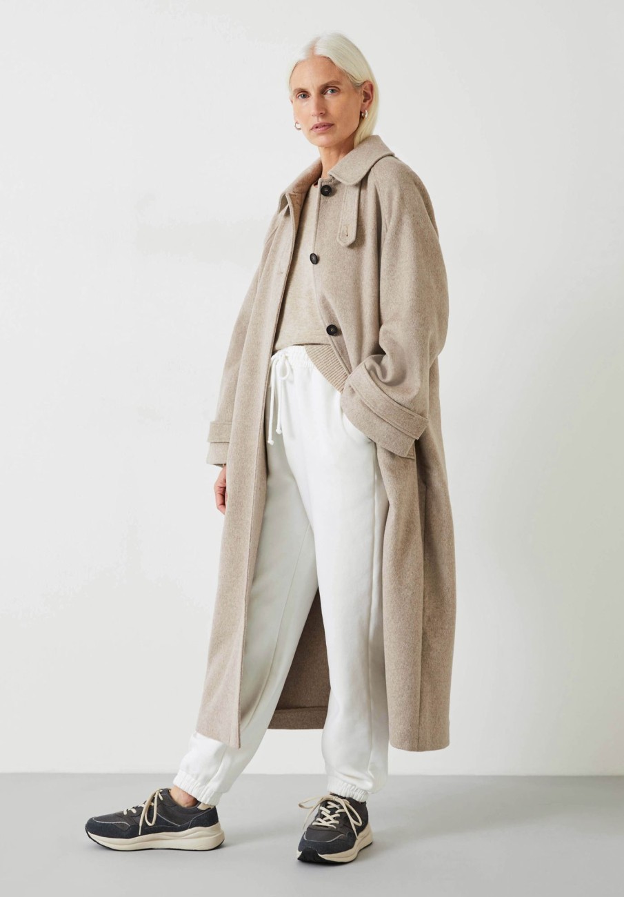 Online Marlowe Relaxed Raglan Wool Blend Coat Oatmeal