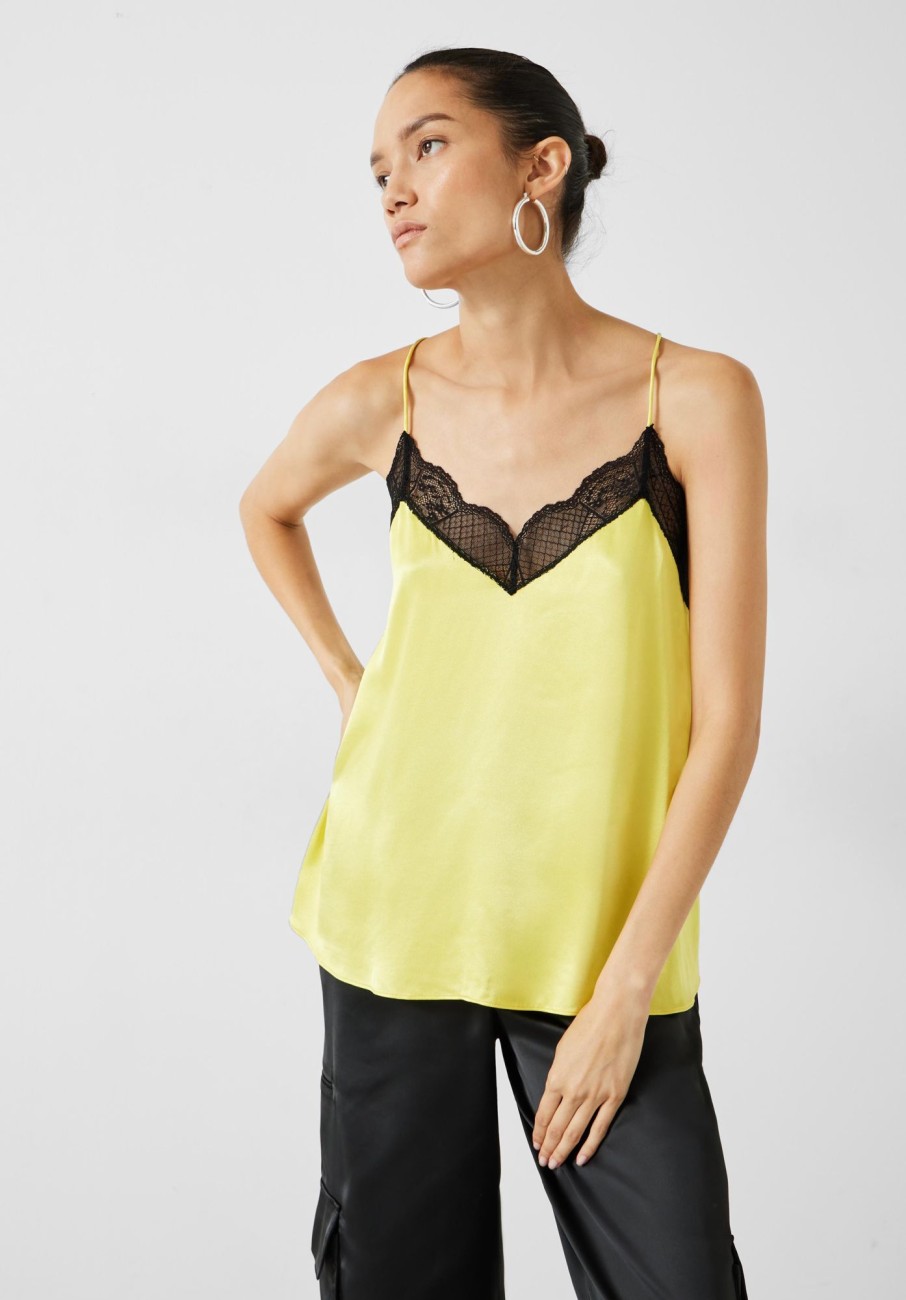 Best Estella Satin Lace Cami Yellow