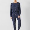 Wholesale Joey Printed Pyjamas Scatter Star Navy/Gold Foil