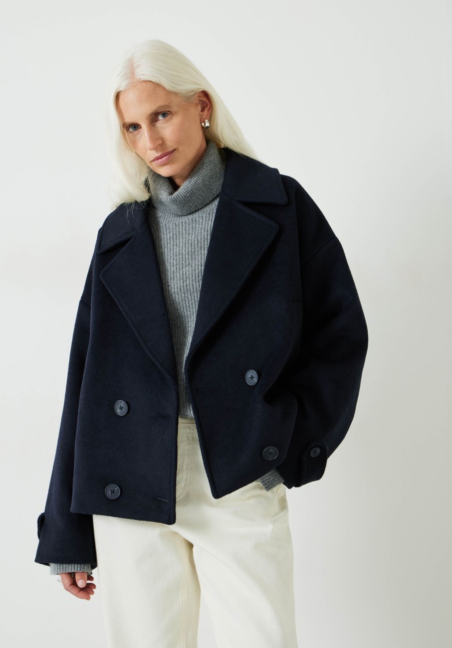 Online Wool Pea Coat Midnight Navy