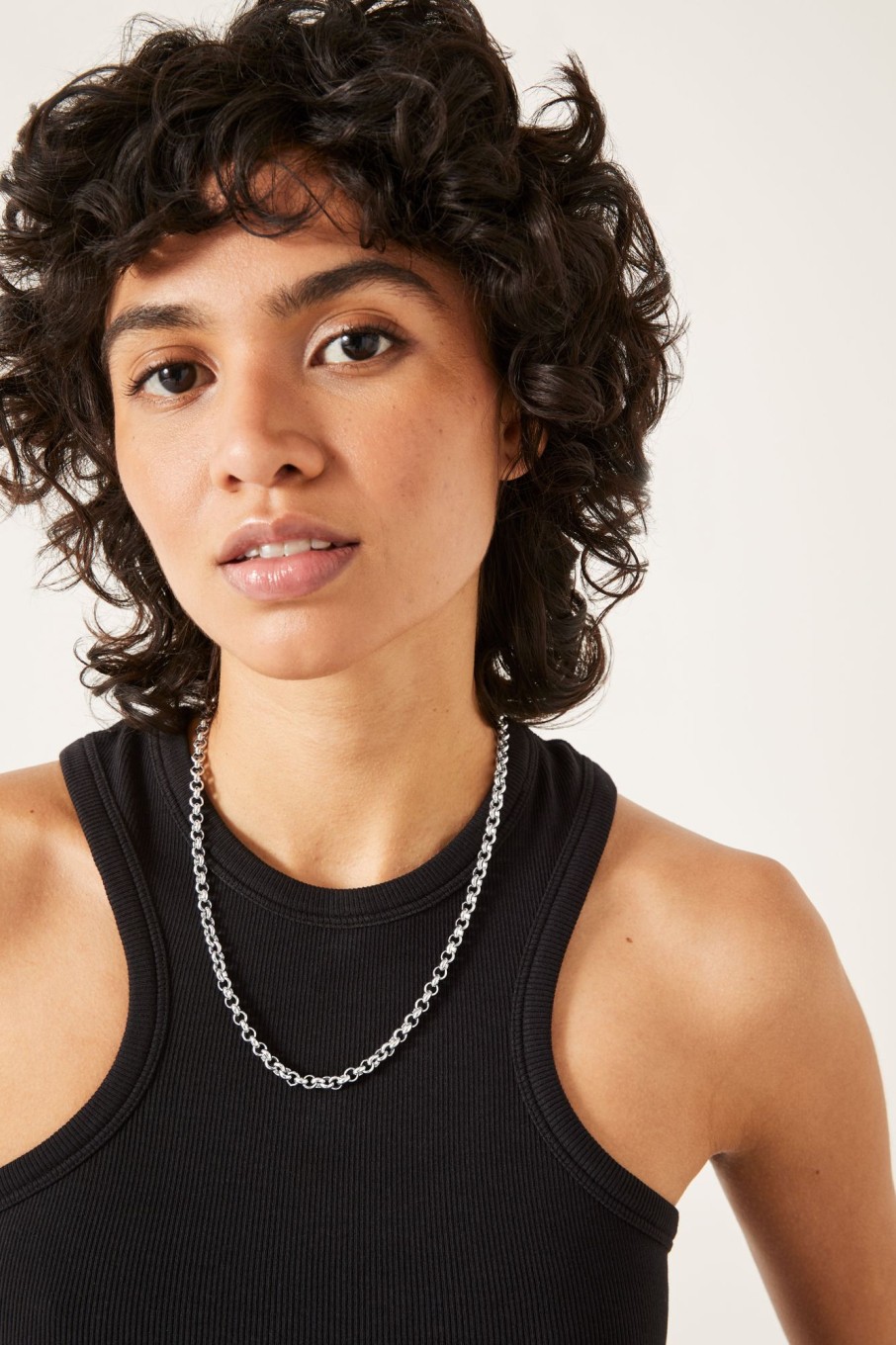 Online Maia Rolo Chain Necklace Silver