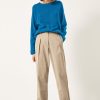 New Imogen Cotton Trousers Washed Brown