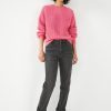 Online Alma Fluffy Raglan Crew Wool Blend Jumper Rich Pink