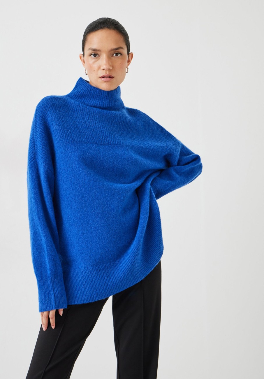 Best Meredith High Neck Jumper Bright Blue