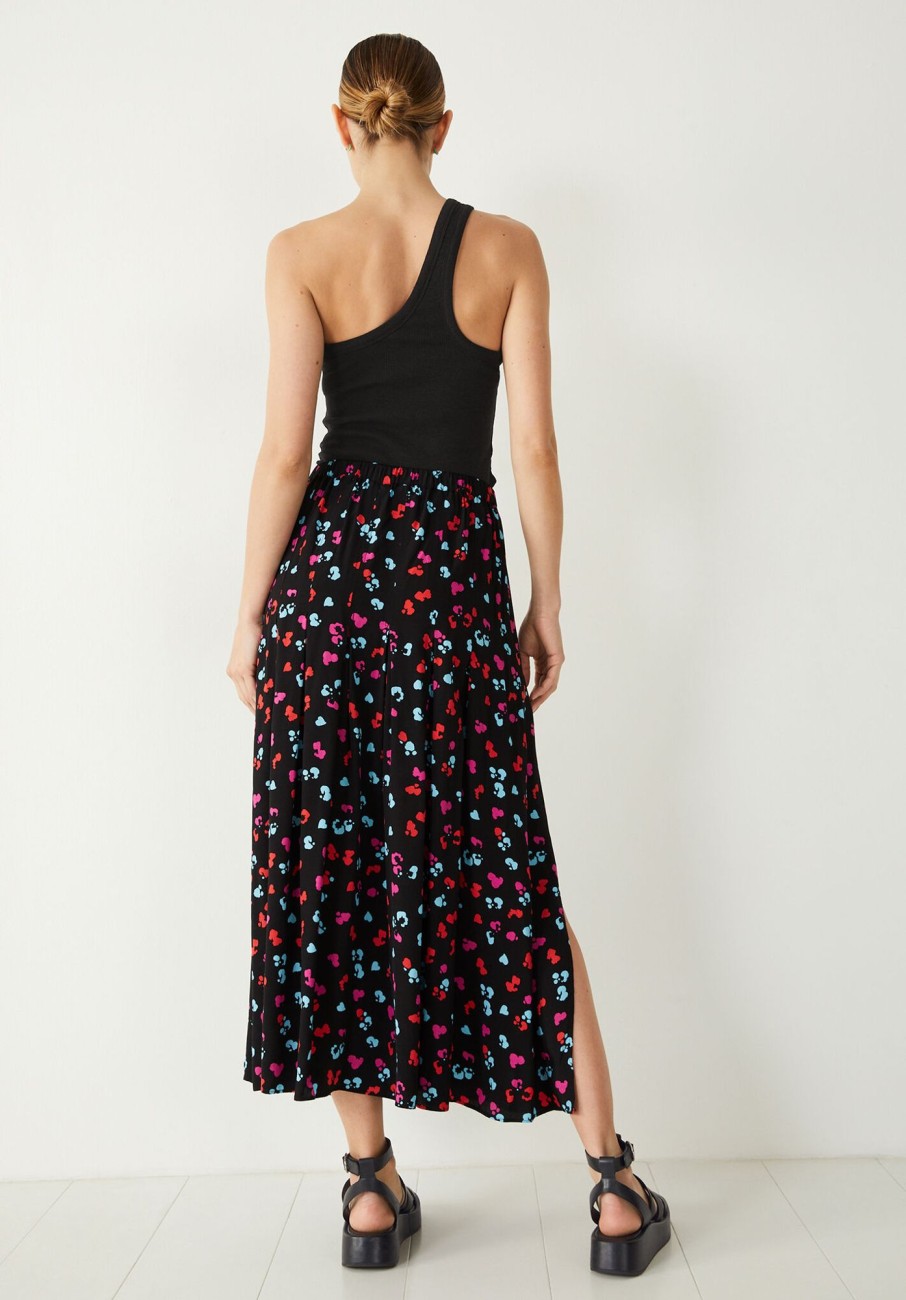 Best Kylie Pleated Skirt Floral Heart Black/Multi