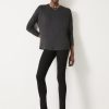 Wholesale Dori Dolman Crew Neck Top Charcoal Marl