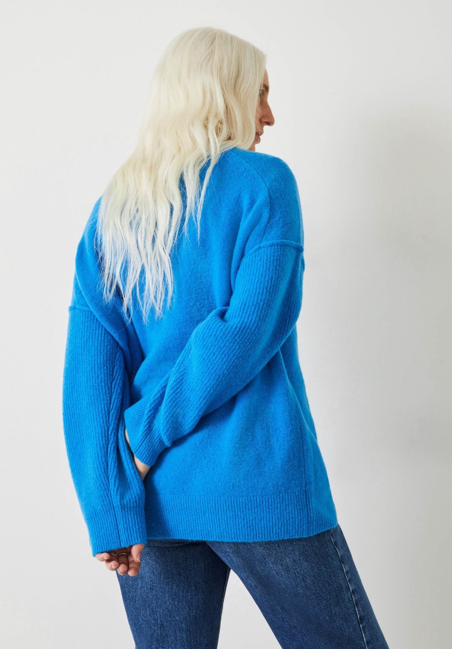 New Maren Crew Neck Wool Blend Jumper Bright Blue