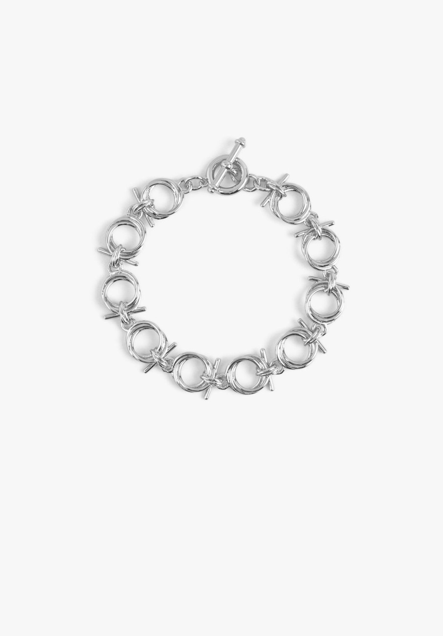 Hot Talia T-Bar Chain Bracelet Silver