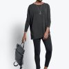 Hot Wide Jersey Top Charcoal Marl