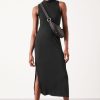 New Alexis Ribbed Jersey Midi Dress Black