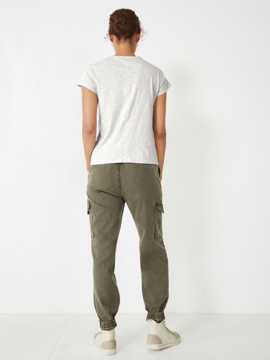 New Washed Cargo Trousers Khaki