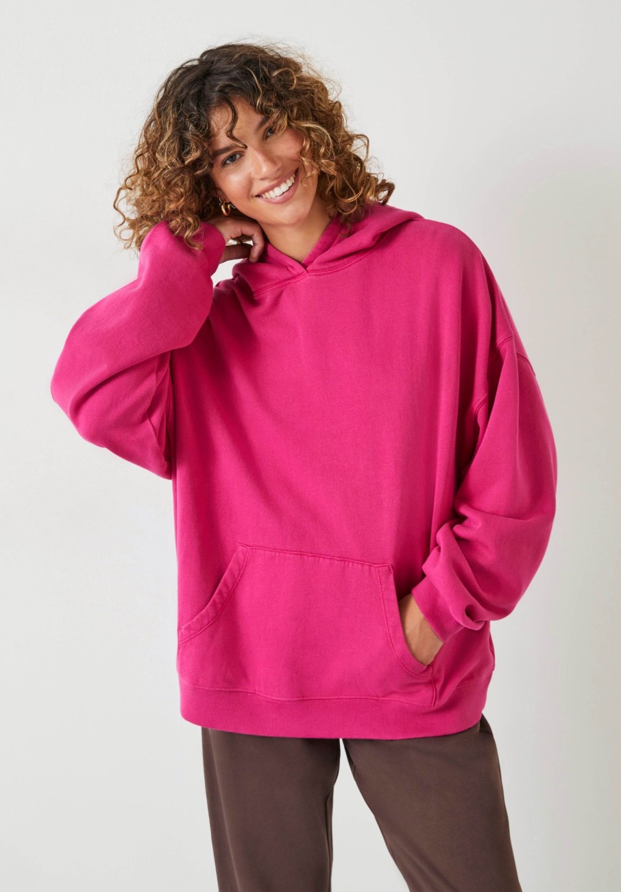 Hot Shay Oversized Hoodie Raspberry Pink