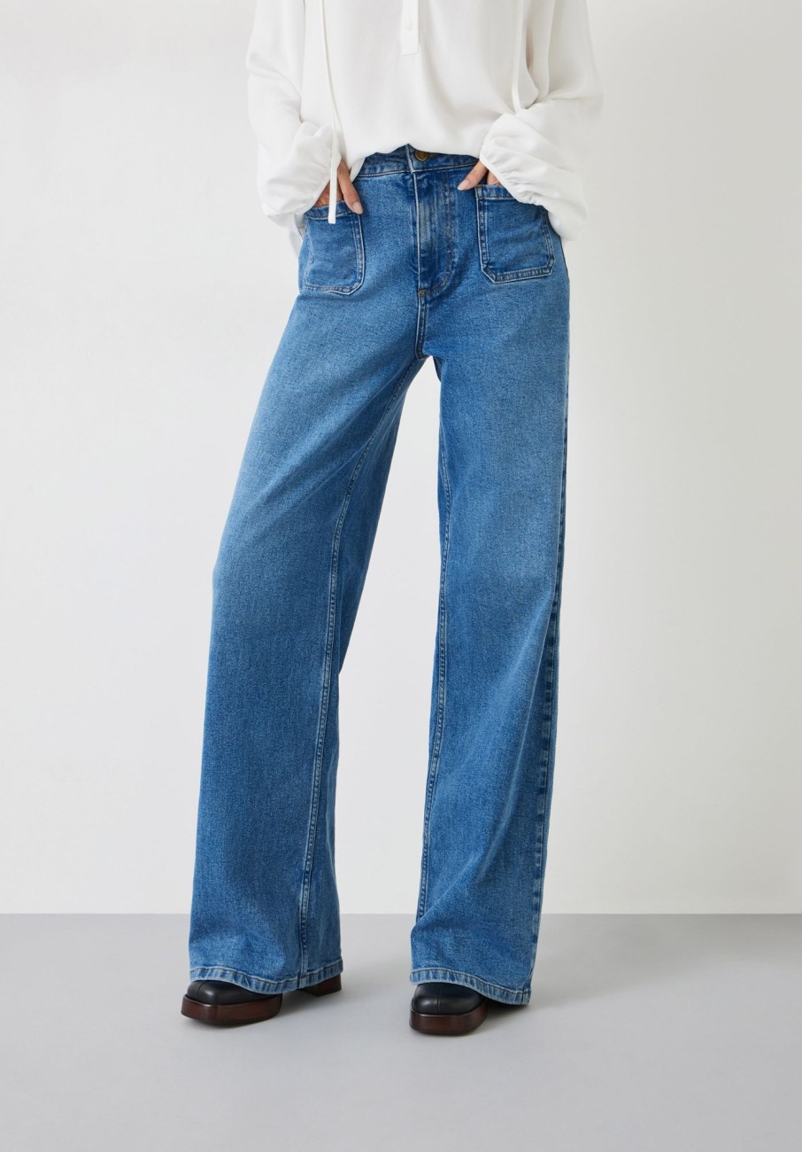 Hot Rowan Flared Jeans Mid Authentic Wash