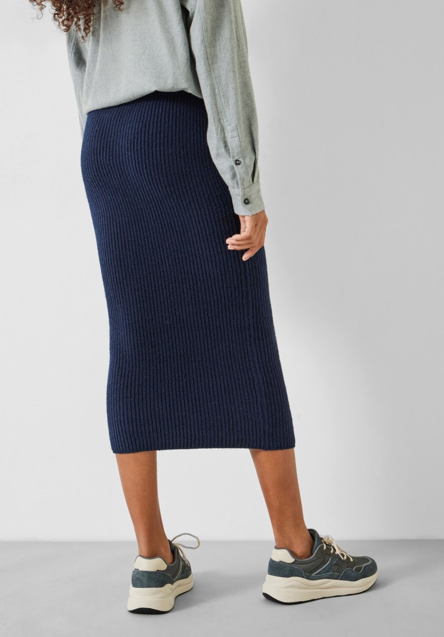 Wholesale Penny Knitted Midi Skirt Midnight Navy