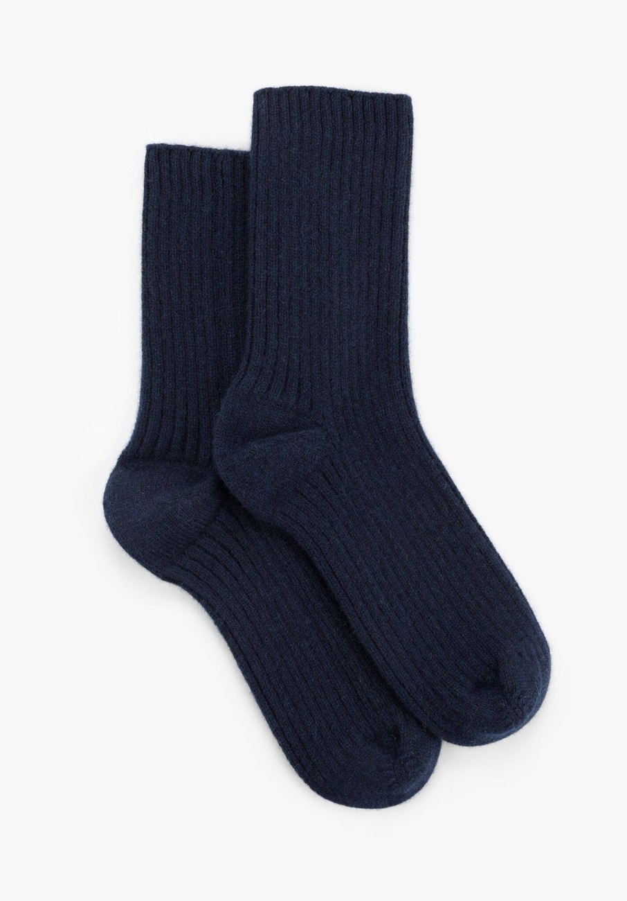 Wholesale Cashmere Socks Midnight