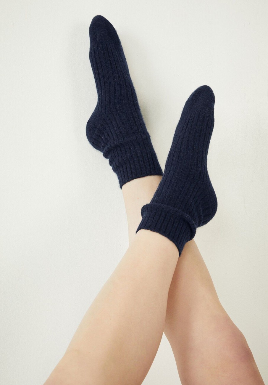 Wholesale Cashmere Socks Midnight