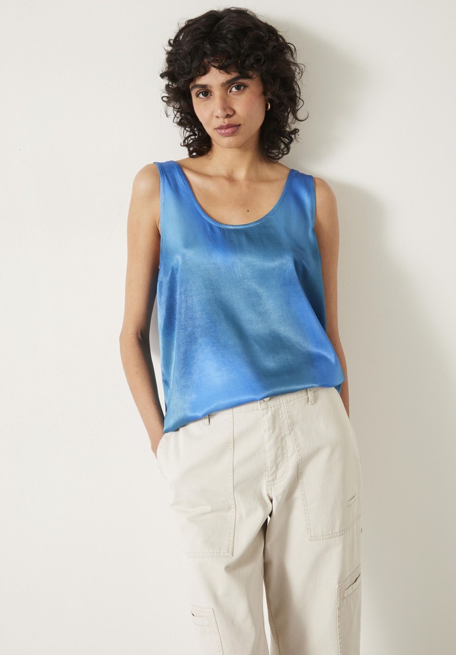 Online Sage Tank Top Ombre Colour Wash