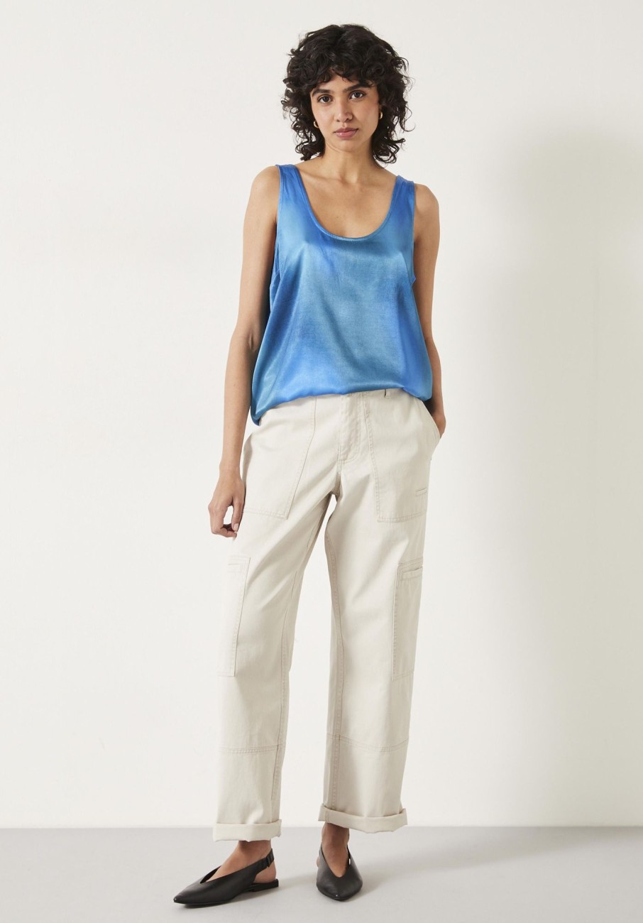 Online Sage Tank Top Ombre Colour Wash