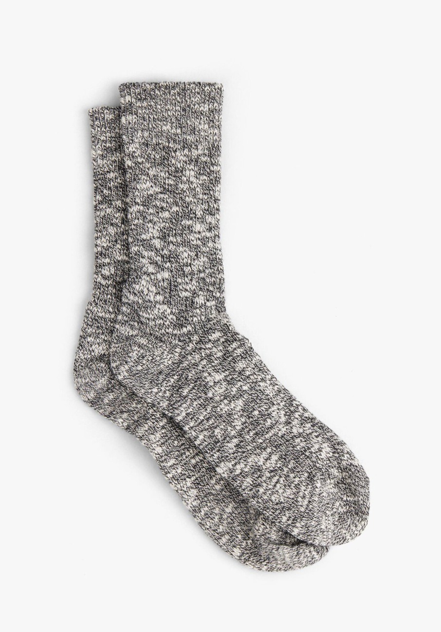 New Cali Cotton Twist Socks Charcoal Twist