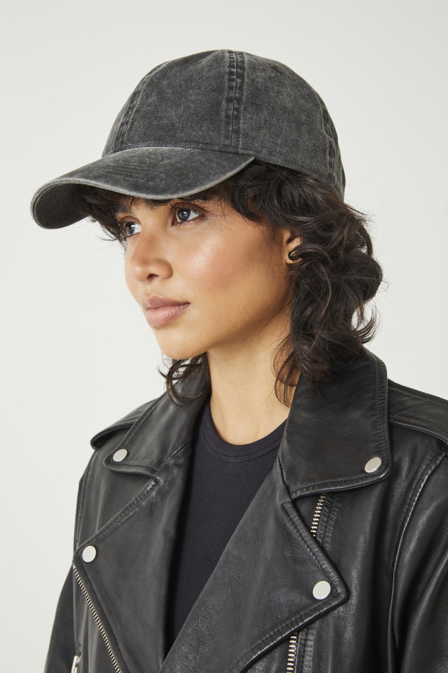 New Polly Baseball Cap Washed Black