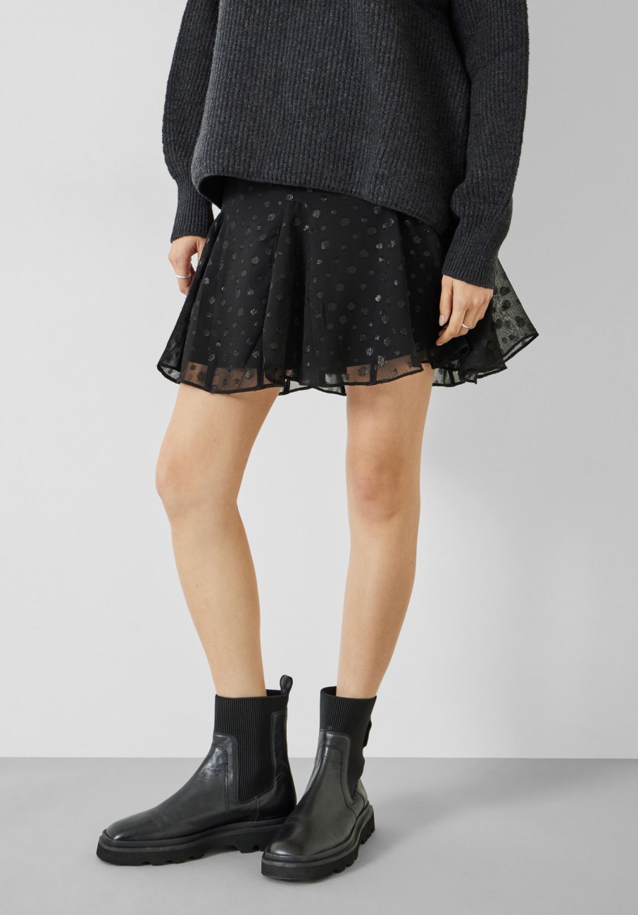 Best Melody Jacquard Mini Skirt Black